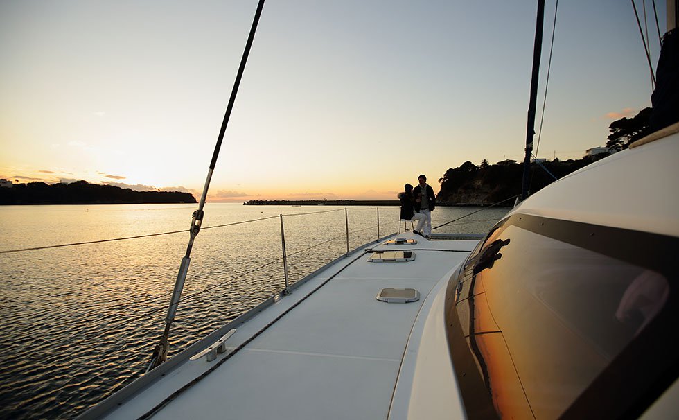 船上からの夕焼け