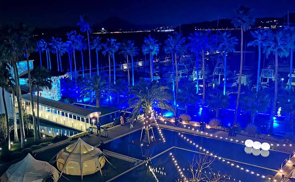 写真：プロジェクションマッピング