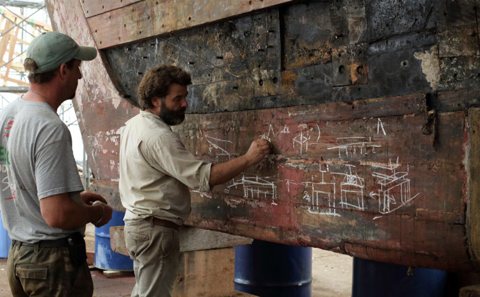 写真：「シナーラ」の修復