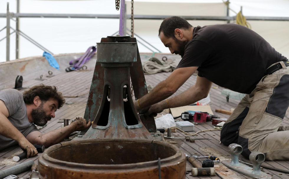 写真：「シナーラ」の修復