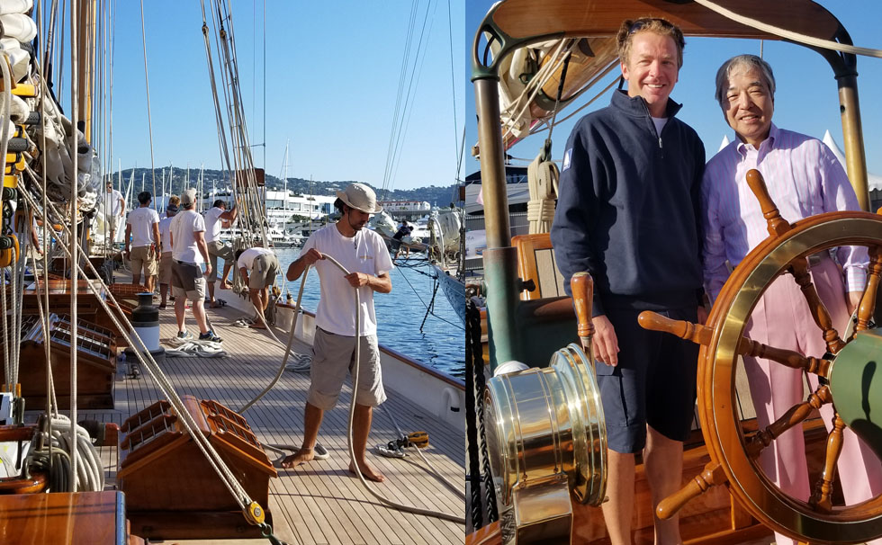 写真：シナーラに乗船