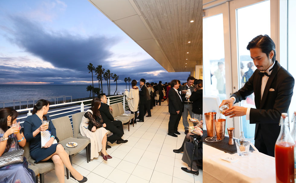 写真：カクテルパーティの様子