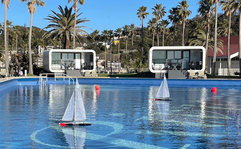 写真：ラジコンヨット体験