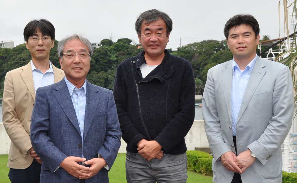 写真：代表、渡邊曻と隈研吾氏　客員研究員